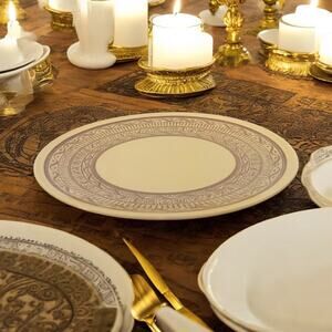 VTG TS&T Ironstone Shades Of Grandeur Pharaoh's Gold Ceramic 10.5" Dinner Plate